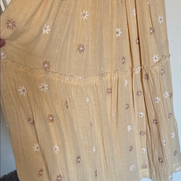 Free People Cream Floral Long Sleeve Dress - Picture 5 of 8